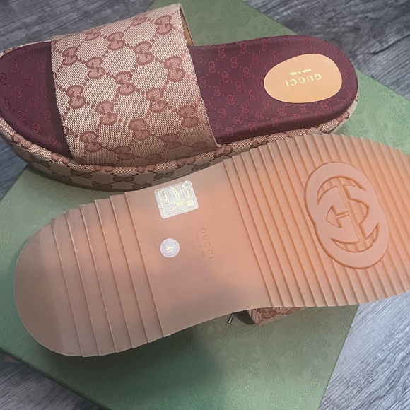 Authentic Brand New Never Worn Gucci Platform Sandals - Picture 7 of 15